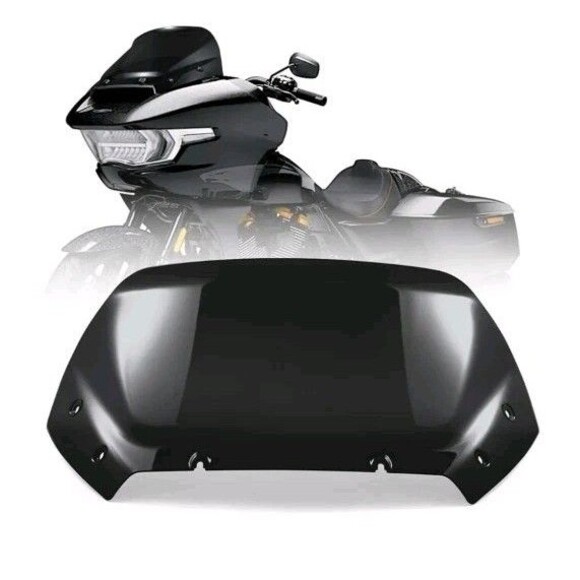 Other - 11.5" Wave Windshield Windscreen Wind Splitter Compatible for Harley CVO Black
